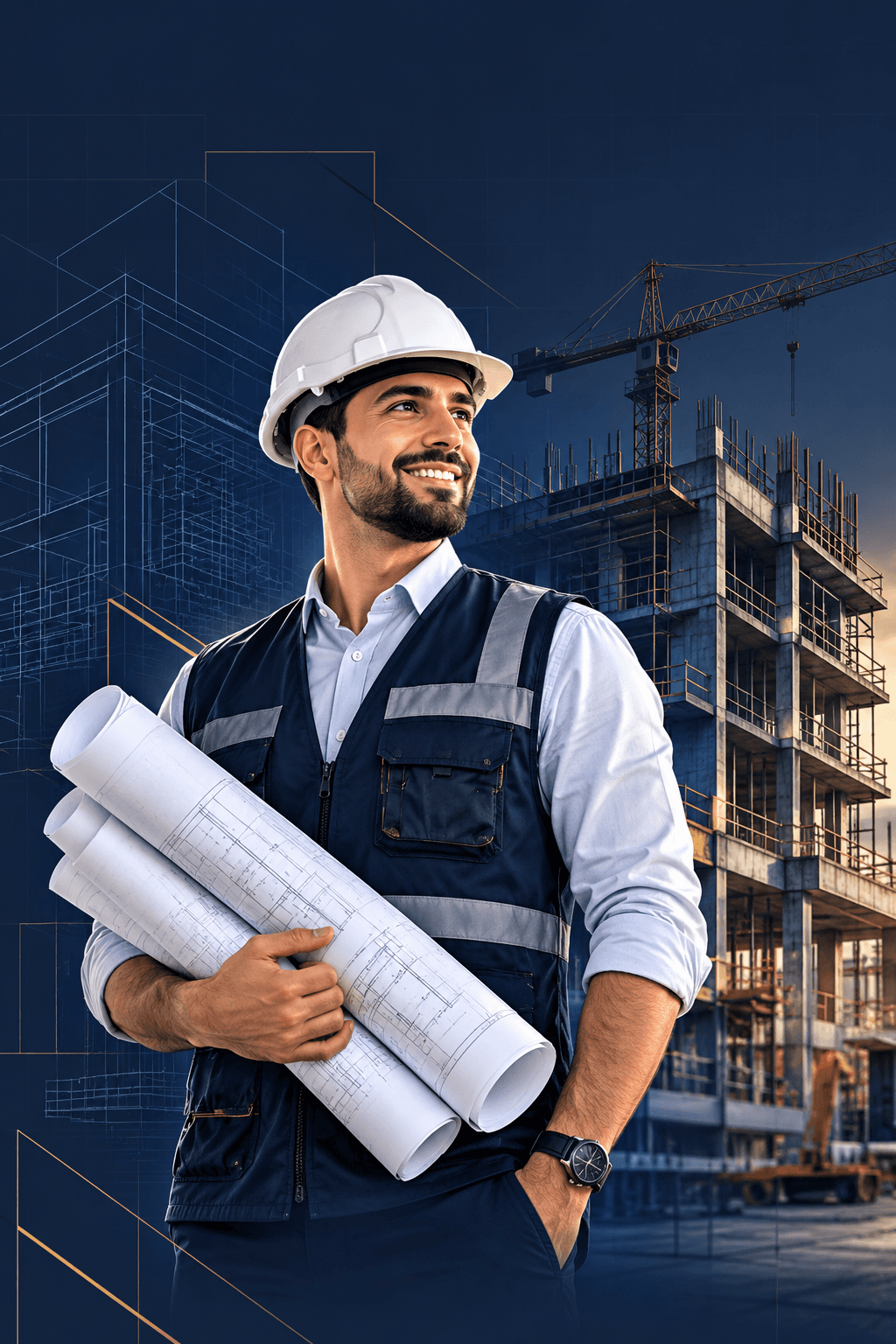 مهندس في موقع عمل